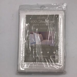 Hotel 400 TC Cotton Dobby Stripe Jumbo Queen Pillow Protector 2 Pack